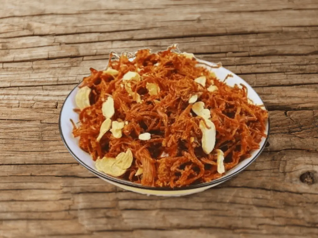 khô gà cháy tỏi